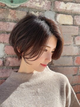 ロンド ストラーダ 心斎橋(Lond strada) ショート×ハイライト白髪ぼかし×シルキーベージュ[心斎橋]