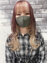 リアイス(Re:ICE)&nbsp;ピンクバイオレットミルクティーインナーカラーロングウルフ