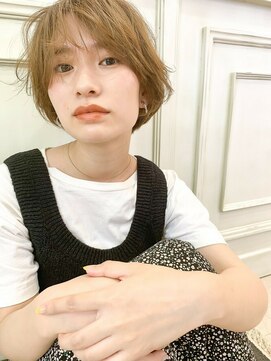 ヘアアンドメイク シークネクスト(HAIR&MAKE SeeK NEXT) 【SeeK NEXT】マッシュショート×ゴールドベージュ