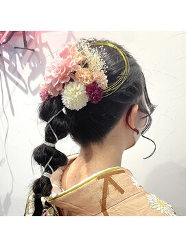 テクライズ 豊橋店(TECHRISE) ☆成人式ヘア、玉ねぎアレンジ、水引、編みおろし☆
