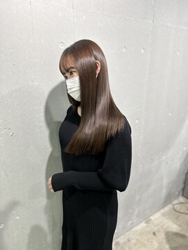 キュア 表参道(CURE) 黒髪/グレージュカラー/ココアベージュ/ヘルシーロング[表参道]