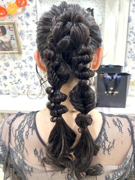 サクララ(Sakura la) ポニーテール×あみおろし参列ヘア/お呼ばれヘア/結婚式