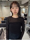イメチェン/ホワイトブロンド/外ハネボブ/ワイドバング/栄/久屋