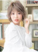 韓国風ショコラアッシュ小顔くせ毛ショートh4志木20代30代40代