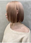 【ボブスタイル】ルーツカラー ハイトーン