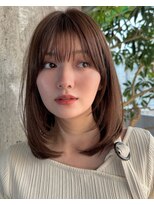 ロビー 表参道(ROBBY) ミディアムレイヤーカット/20代30代40代/顔周りカットワンカール
