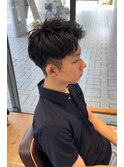 【アップバングショート】黒髪 刈り上げ ビジネス