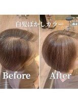 アットティー 金沢文庫(at tee...)&nbsp;丸みショート/白髪ぼかしハイライト/40代/50代/60代/金沢文庫