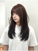 ピンクブラウンダブルカラー　【ayami】