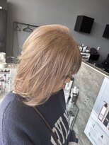 グリッター(GLITTER)&nbsp;レイヤーカット×ミルクティーベージュ