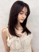 アッシュ 新杉田店(Ash)&nbsp;レイヤーカット韓国ダブルカラー顔周り前髪カットボブ