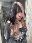インナーカラー/ピンクカラー/デザインカラー/ハイトーンカラー