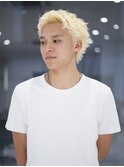 10代20代メンズスパイキーショートメンズハイトーンブロンドヘア
