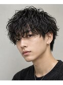 リバースセンターパート/ニュアンスウルフ/ダウンバング/心斎橋