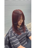 エント(ent) ワインレッドxレイヤー