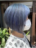 ☆グレイヘアを活かしたブルー☆