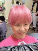 ★フラミンゴピンク　ヘアカラーショート★【SOMEBRIDGE亀有】　