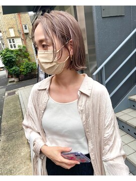 パープル(PURPLE) ボブ//ミルクティーベージュ