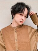 ハンサムショート×ニュアンスパーマ　黒髪【天神/今泉】