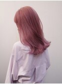 【ピンクブラウン/阿部達哉】ブリーチ/韓国/暖色カラー/ピンク