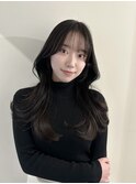 韓国風/レイヤー/小顔/顔まわり/小顔/前髪