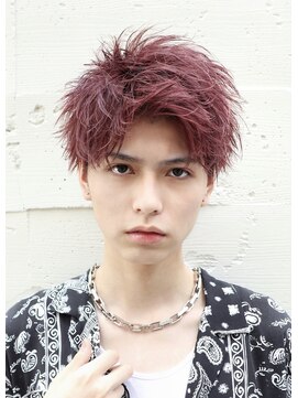 オーシャントーキョー 心斎橋(OCEAN TOKYO WEST) ハイライトミルクティーベージュツーブロックメンズマッシュ