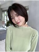 20代30代40代50代◎長めショートボブ 小顔前髪 海老名 美容室