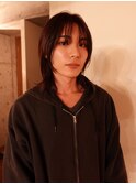メンズボブウルフメンズミディアムレイヤーカットメンズウルフ