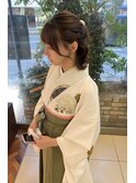 卒業式お支度ヘアメイク、袴着付け
