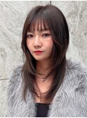 13186黒髪くびれヘア髪質改善レイヤーカット韓国くびれヘア