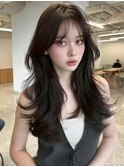 再現性抜群☆レイヤーカット韓国風◎前髪あり