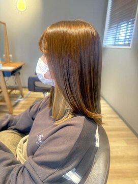 レイ 万博記念公園店(Ray) ミィディアロング/オレンジカラー/つくば美容室