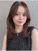 ミディアムレイヤーカット/レイヤー/顔周り/韓国/髪質改善/横浜