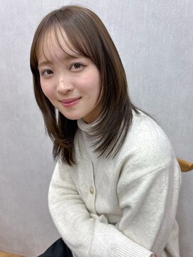 ガーデン 銀座(GARDEN) ミディアムレイヤー 顔周りレイヤー 顔周り 透明感カラー