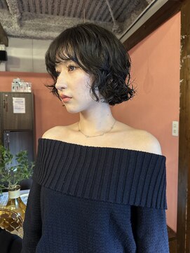 ニーム(nimes) 黒髪ボブパーマ/パーマ/ボブ/黒髪パーマ/ドライパーマ