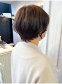 福山人気ゆるふわニュアンスパーマ20代30代ショートヘアイルミナ