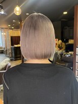 エイム ヘア デザイン 町田店(eim hair design)&nbsp;ハイトーンハニーグレージュ/プツッとボブ/髪質改善/町田