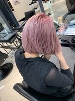 ユーフォリア 青山(Euphoria)&nbsp;丸みボブ　ブリーチ　ピンク　透明感　抜け感　20代30代