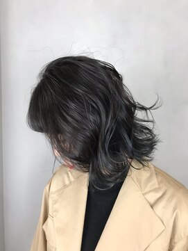 ラトリエ ブロカント 立川北口店(L'atelier BROCANTE) アディクシーカラー 黒髪 透明感 くびれセミディ ふわミディ