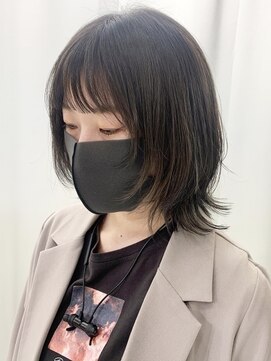 大人かわいいフリンジウェーブボブ 前髪 ウルフカット L ノラキチジョウジ Nora Kichijoji のヘアカタログ ホットペッパービューティー