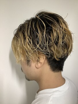 ネスタ ヘアー グラウンド(NESTA hair ground) バレイヤージュ×スパイラルパーマ