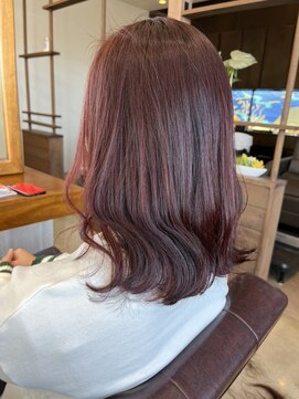 ラ メール ヘア デザイン(La mer HAIR DESIGN) ブリーチ無しカラー/レッドカラー