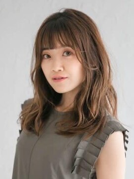 アース 三軒茶屋店(HAIR&MAKE EARTH) 三軒茶屋_レディース_セミロング_コテ巻き_ブラウン_ベージュ