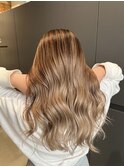 バレイヤージュブロンドベージュホワイトミルクティー