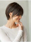 大人かわいい前髪セシルカットココアブラウンフリンジウェーブ