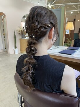 キュオンシア(CUEON. ciea) 編みおろし×ヘアセット