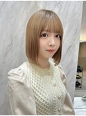 ★小顔黒髪クラゲヘアーオリーブグレーココアベージュ髪質改善★