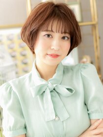 カバーヘア ブリス 大宮西口(COVER HAIR bliss) ひし形シルエットベージュピンクガーリーボブa大宮20代30代40代