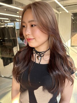 ノラ ヘアーサロン(NORA HAIR SALON) 【大久保】ケアブリーチベージュルーツカラー、