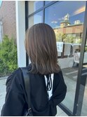 ハイライトでやわらかくグレージュに